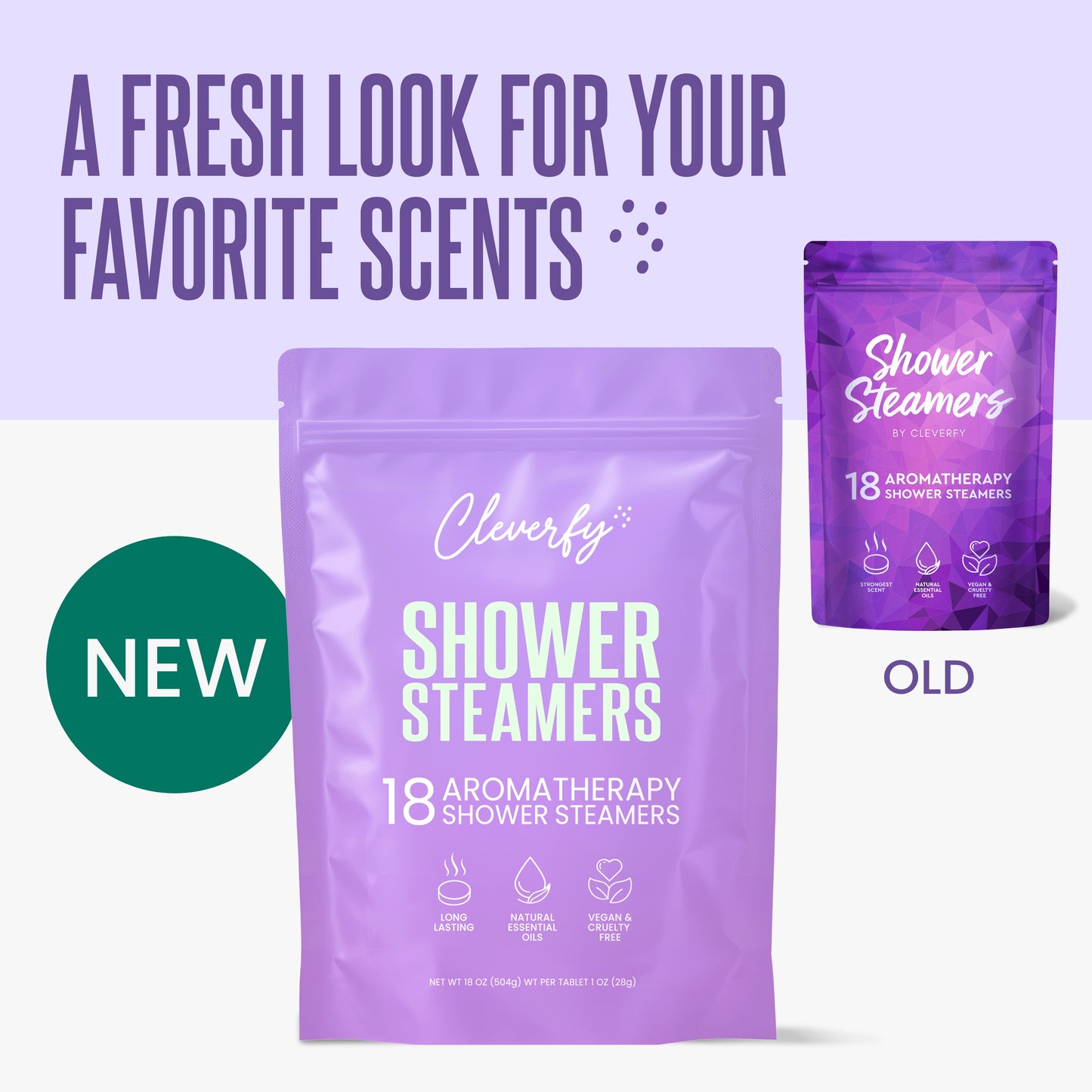 Cleverfy Purple Megapack of 18 Shower Steamers