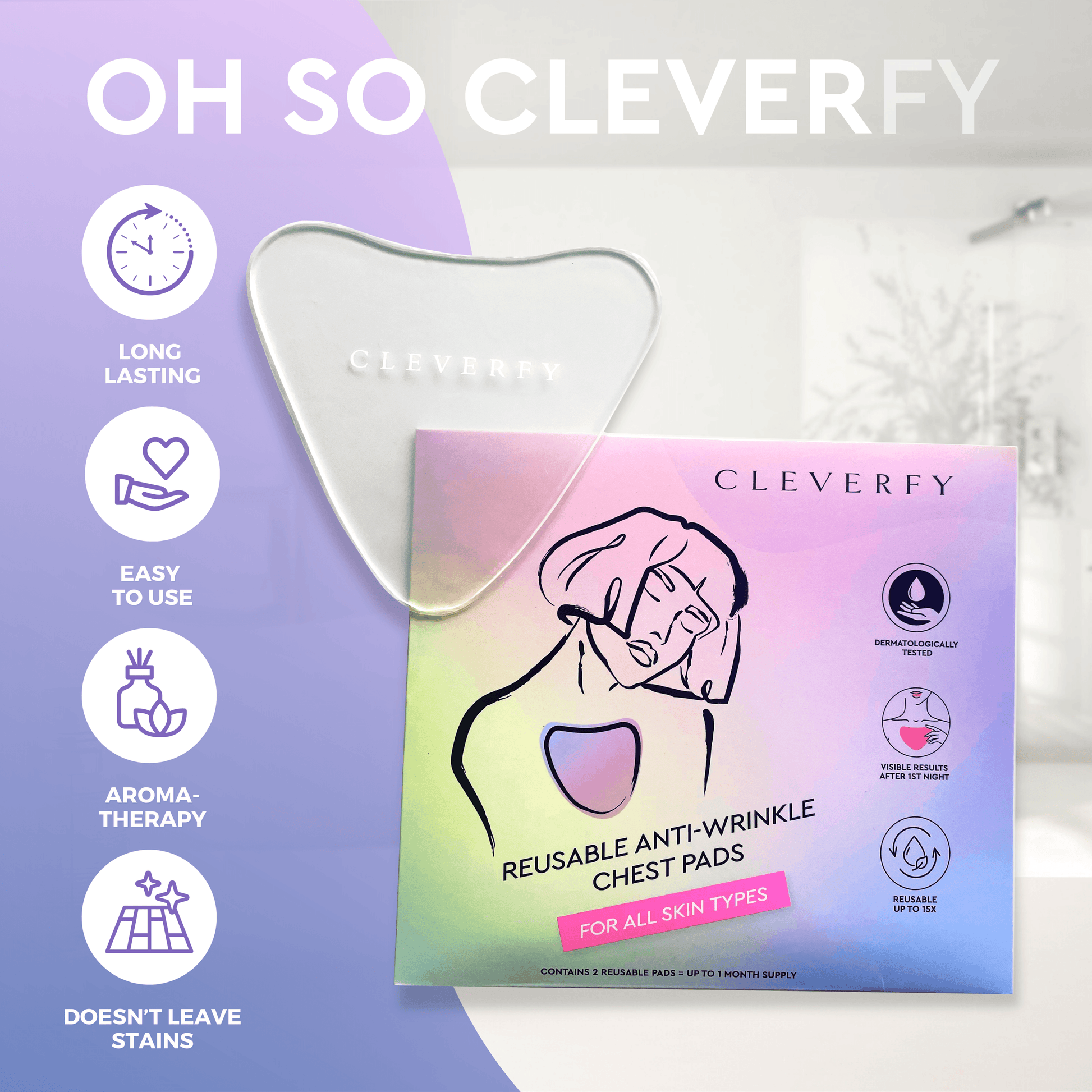 Cleverfy Anti-Wrinkle Silicone Chest Pads